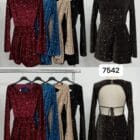 ολόσωμο σορτς με παγιέτες , μακρυμάνικο με ανοιχτή πλάτη - '' Shine bright, own the night '' - LO