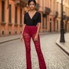 Δαντελένιο παντελόνι καμπάνα , Εσωτερικό σόρτς - Δαντέλα σε κίνηση - “Lace Illusion” - LO