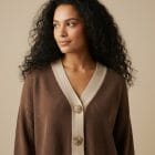 Δίχρωμο Πλεκτό Σετ με Χρυσοκλωστή , Μπλούζα V Ντεκολτέ & Παντελόνι με Διακοσμητικές Τσέπες - ''Gold Thread Relaxed Knit Set'' - AD