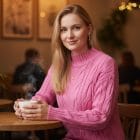 Πλεκτό Ζιβάγκο Πουλοβεροφόρεμα , Μαλακή υφή - ''Classic Turtleneck Pullover Dress'' - AD