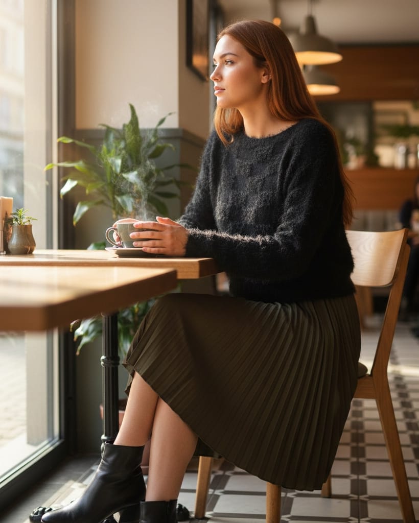 Μοχέρ Πουλόβερ , Απαλή ζεστασιά με αέρινη πολυτέλεια - "Cloud Touch Mohair Sweater" - AD