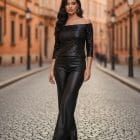 Plus Size Δερματίνη Καμπάνα , Λάστιχο – Άνεση και Στυλ - ''Élan Noir'' - ΗΟ