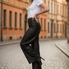 Plus Size Δερματίνη Καμπάνα , Λάστιχο – Άνεση και Στυλ - ''Élan Noir'' - ΗΟ