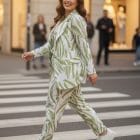 Plus Size Εμπριμέ σετ με αμάνικο γιλέκο και παντελόνι με λάστιχο - ''ColorBloom Vest Set'' - HO