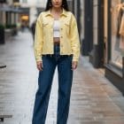 Τζιν Τζάκετ με Στρας & Φτερά Αγγέλου στην πλάτη - ''Angel Glow Denim Jacket'' - AD